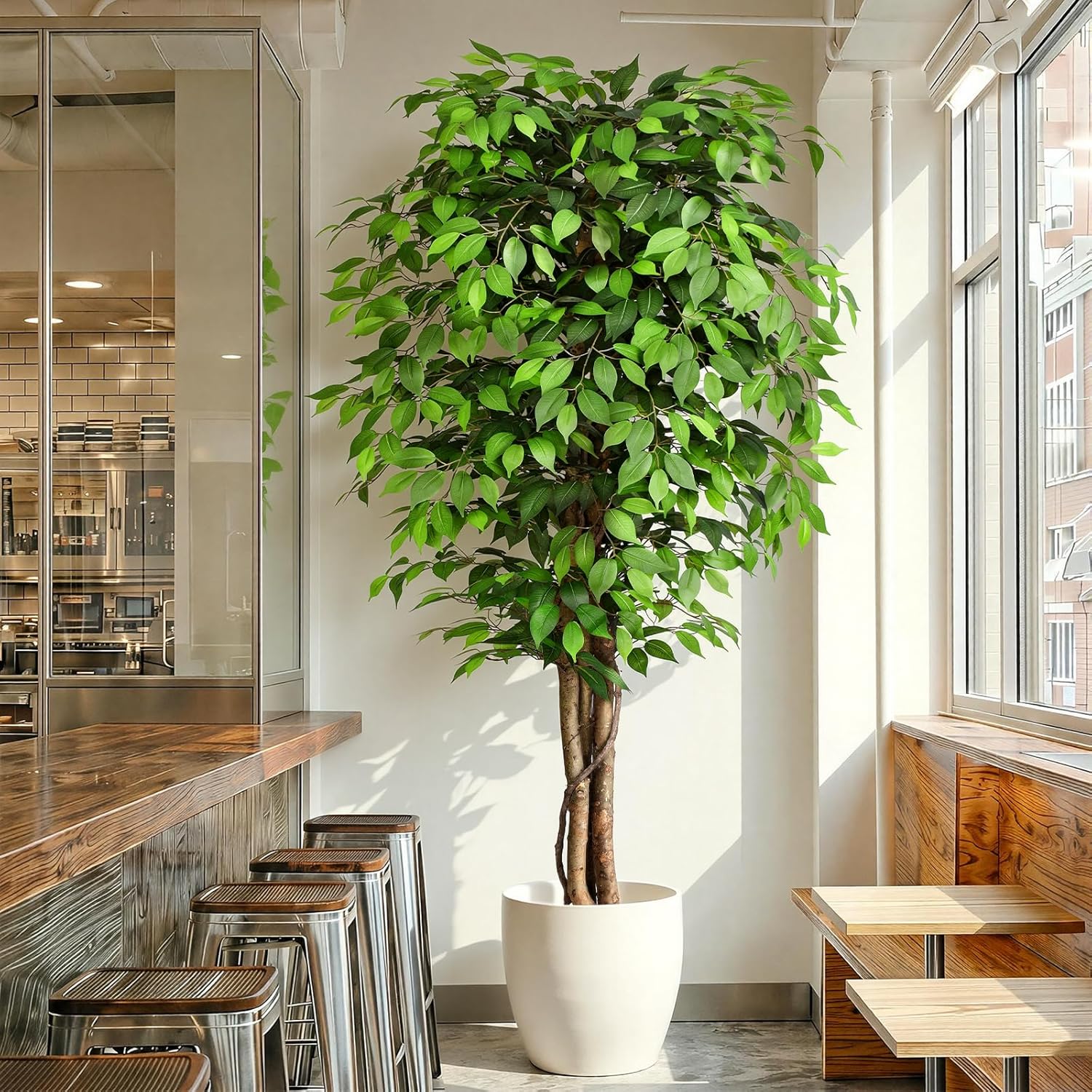 Fiddle Leaf Fig - Arbre de ficus artificiel réaliste avec