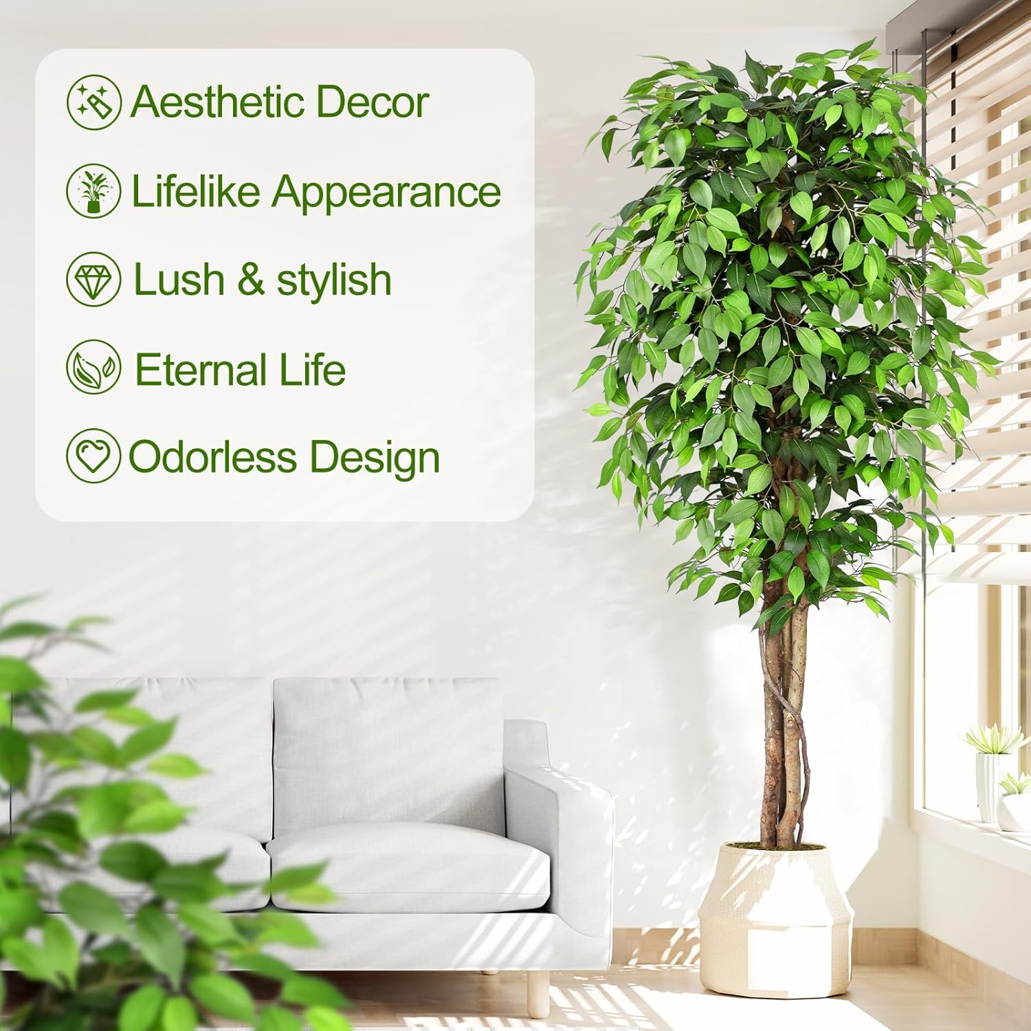 Arbre de ficus artificiel réal - Fiddle Leaf Fig avis et prix
